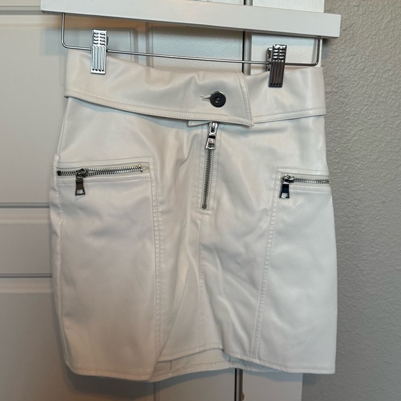 Tiger Mist Dresses & Skirts - Tiger Mist White Leather Skirt